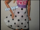 how to make doll skirt, circle skirt, no sew, doll clothes