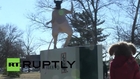 USA: Humans and giant mutant rat arrested at anti-Monsanto rally