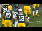 Marshawn Lynch Hugs Aaron Rodgers and Tickles His Moustache