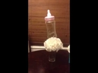 DIY Baby Shower Centerpieces/ How to put flowers on base