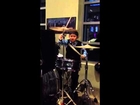 Sahil playing drums