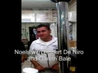 Gareth Bale and Robert De Niro serving