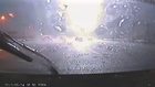 Lightning strikes motorway light