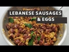 Scrambled eggs with spicy Lebanese Sausages,  Scrambled eggs makanek | Homestaurante