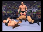 The Rock vs Stone Cold & HHH (2-on-1 Handicap match) - WWE Smackdown! SYM (PS2)